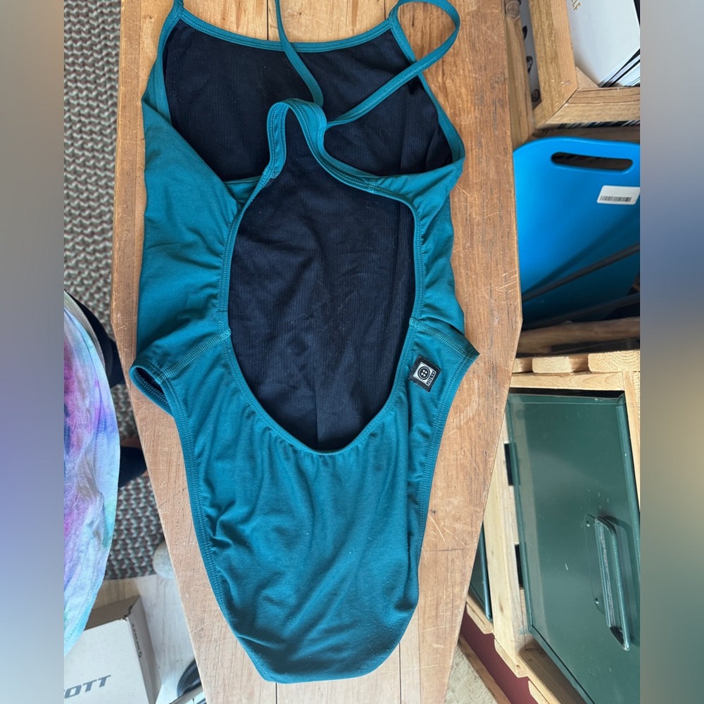Jolyn Teal One-Piece Swimsuit - Chevy size 34
